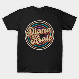 vintage circle line color Diana Krall T-Shirt